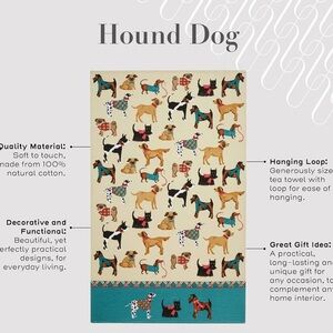 Hound Dog Cotton Tea Towel by Ulster Weavers